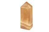 Polished Banded Honey Calcite Obelisk - Pakistan #266921-1